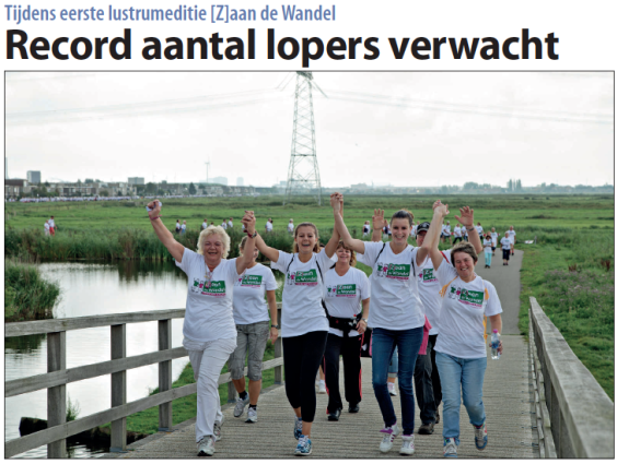 [Z]aan de Wandel gaat voor recordaantal deelnemers tijdens lustrumeditie!